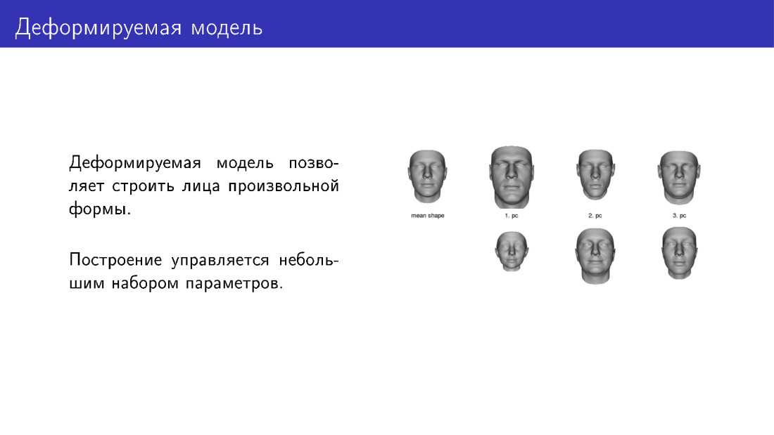 3D-реконструкция лиц по фотографии и их анимация с помощью видео. Лекция в Яндексе - 5